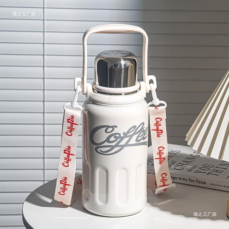 Large Capacity Coca-Cola Thermos Cup 111 Stainless Steel Kettle High Value Men's and Women's Outdoor Portable Sports Water Cup