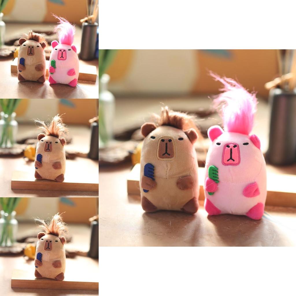 Cute Capybara Plush Keychain With Super Soft Short Pile For Bag Decoration And Gift