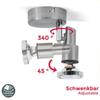 Plafonnier LED - B.K.Licht - Aurel 1 - 1 Spot Orientable - IP44 - 5W GU10 - 400 Lumen
