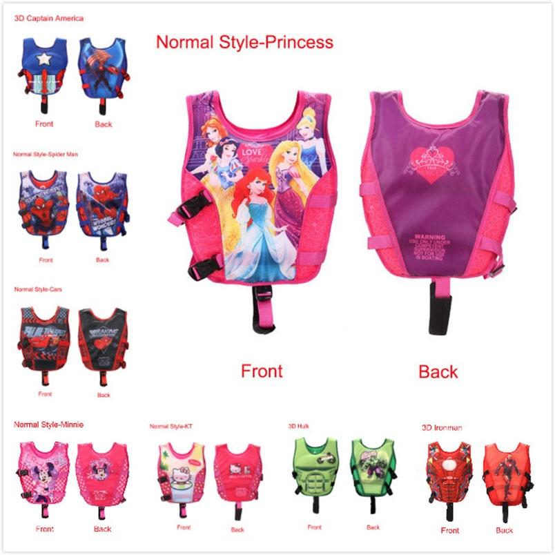 Helle Farbe Superheldenmuster Kinder Schwimmweste Mit Verstellbarer Taille Zum Sicheren Schwimmen