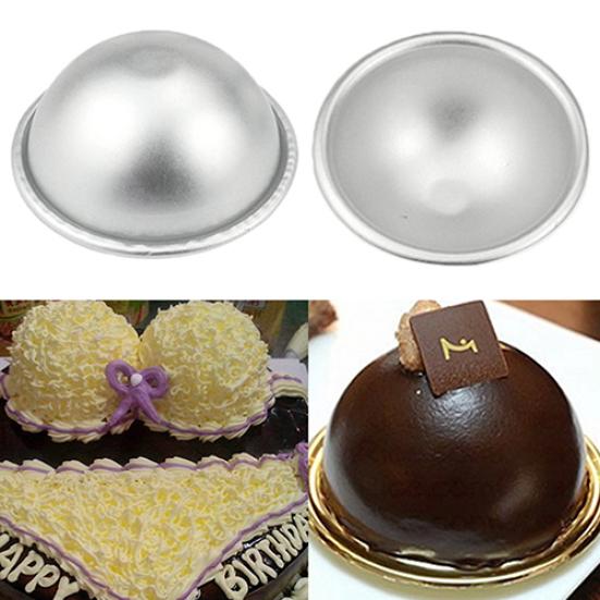 Hemisphere 3D Aluminum Ball Sphere Cake Pan Sugarcraft Bakeware Decorating Mold