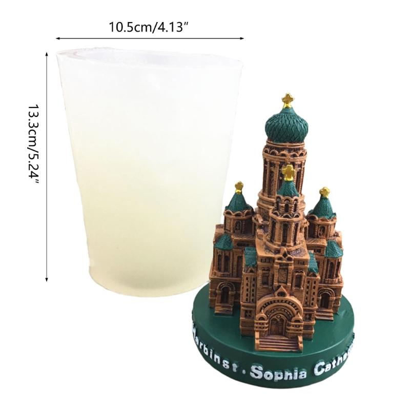 Resin Casting Mold Cathedral Shape Figurines Mould Versatile DIY Crafts Supplies