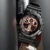 Casio Men Liquid Crystal/Analog Dual Display Series Gold Watch GA-100MMC-1A GA-100MMC-1A