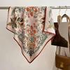 Spring & Autumn Silk Scarf: High-End Korean Style, Magnetic Buckle, Neck Protection, Versatile Temperament, Women's Square Scarf