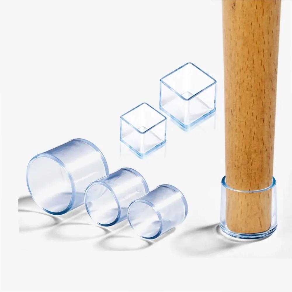 8/16 Stück Transparente Tisch- und Stuhlbeinabdeckungen mit leiser, verschleißfester, rutschfester, schimmelresistenter Schutzabdeckung zum Schutz des Bodens