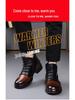 Men's Autumn Retro British Style Martin Boots with Side Zipper and Plush Lining - Short Chelsea Motorcycle Boots