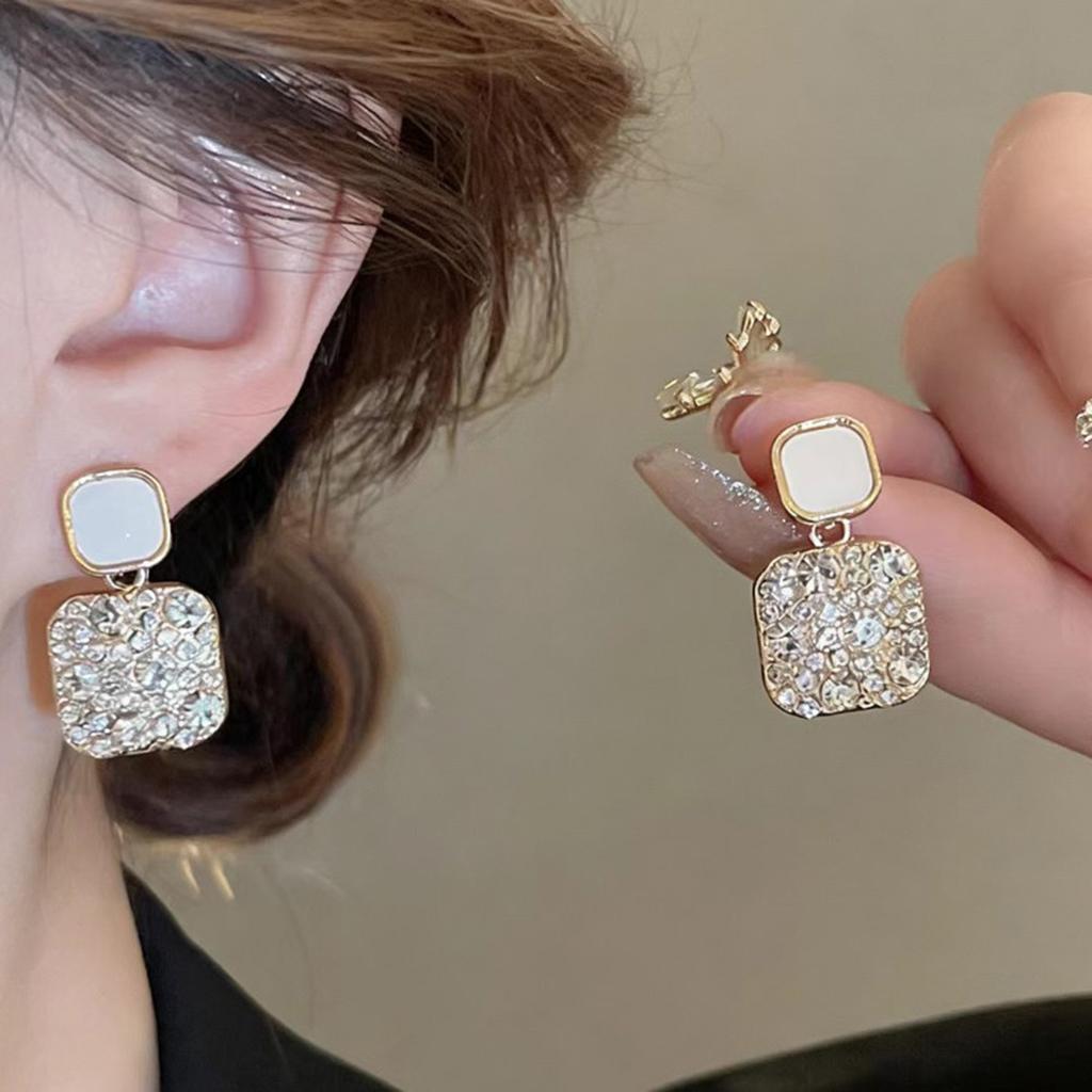Square-shaped Trendy Purple Square-shaped Fashion Commuting Earrings and Ear Pendants for Accessories.