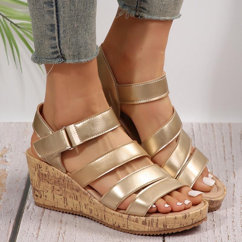 Slope Heel Sandals Women Summer New Velcro Sandals