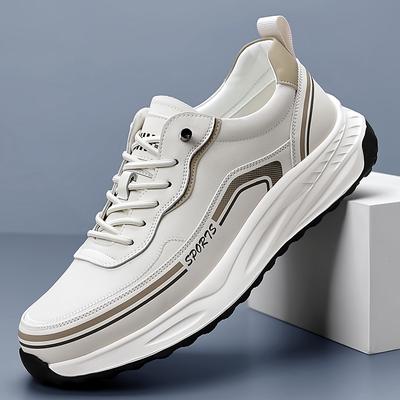 Mode Leer Mode Skateschoenen Heren All-match Heren Sneakers Mannelijk Comfortabele Loopschoen Vetersluiting Mannelijke Flats Merk Heren Casual Schoenen
