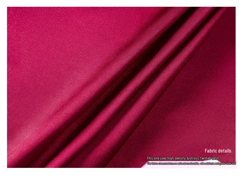 Satin Damen Frühling/Sommer Morgenmantel: Leichter Luxus, Kühlung, Neun-Ärmel-Pyjama und Bademantel