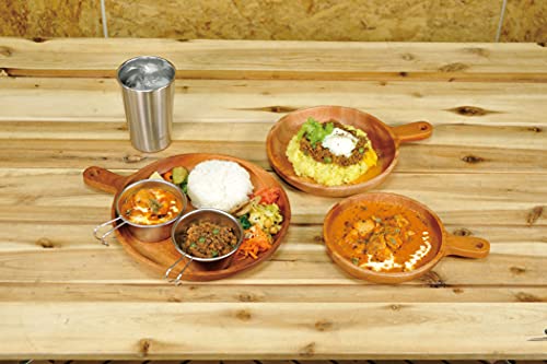 Captain Stag UP-2681 Wooden Curry Plate 17cm