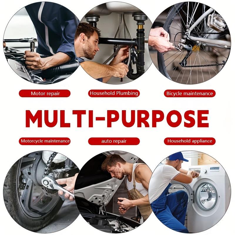 46pcs 1/4\" Drive Mechanic Tool Set Auto Household Repair Standard Depth Sockets Ratchet Torque Wrench Bit Hand Tools Hard Case