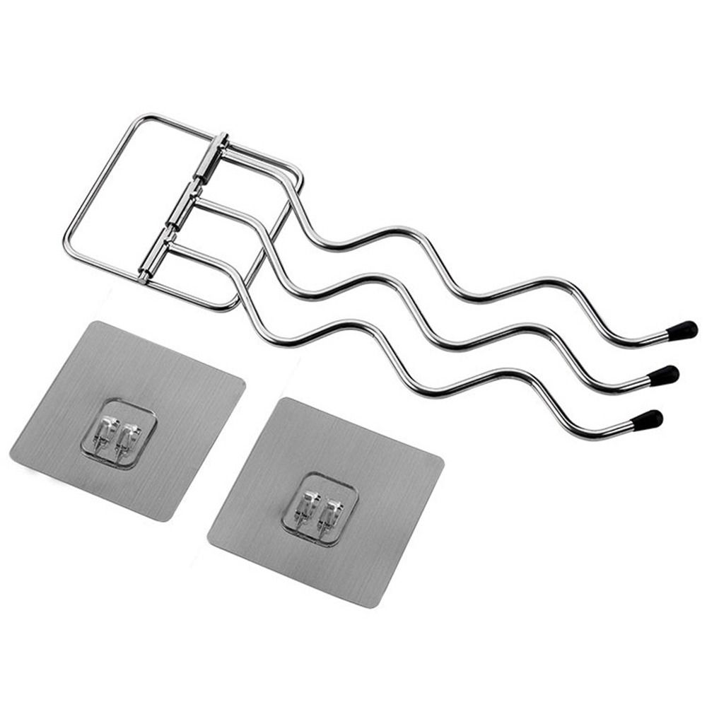 

Мультибарная вращающаяся на 180 градусов вешалка для полотенец, держатель полотенец без перфорации для ванной комнаты серебряный