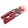 Leather Trimmed Vintage Suspenders Button End Y Back Suspenders Button End Suspenders  Party