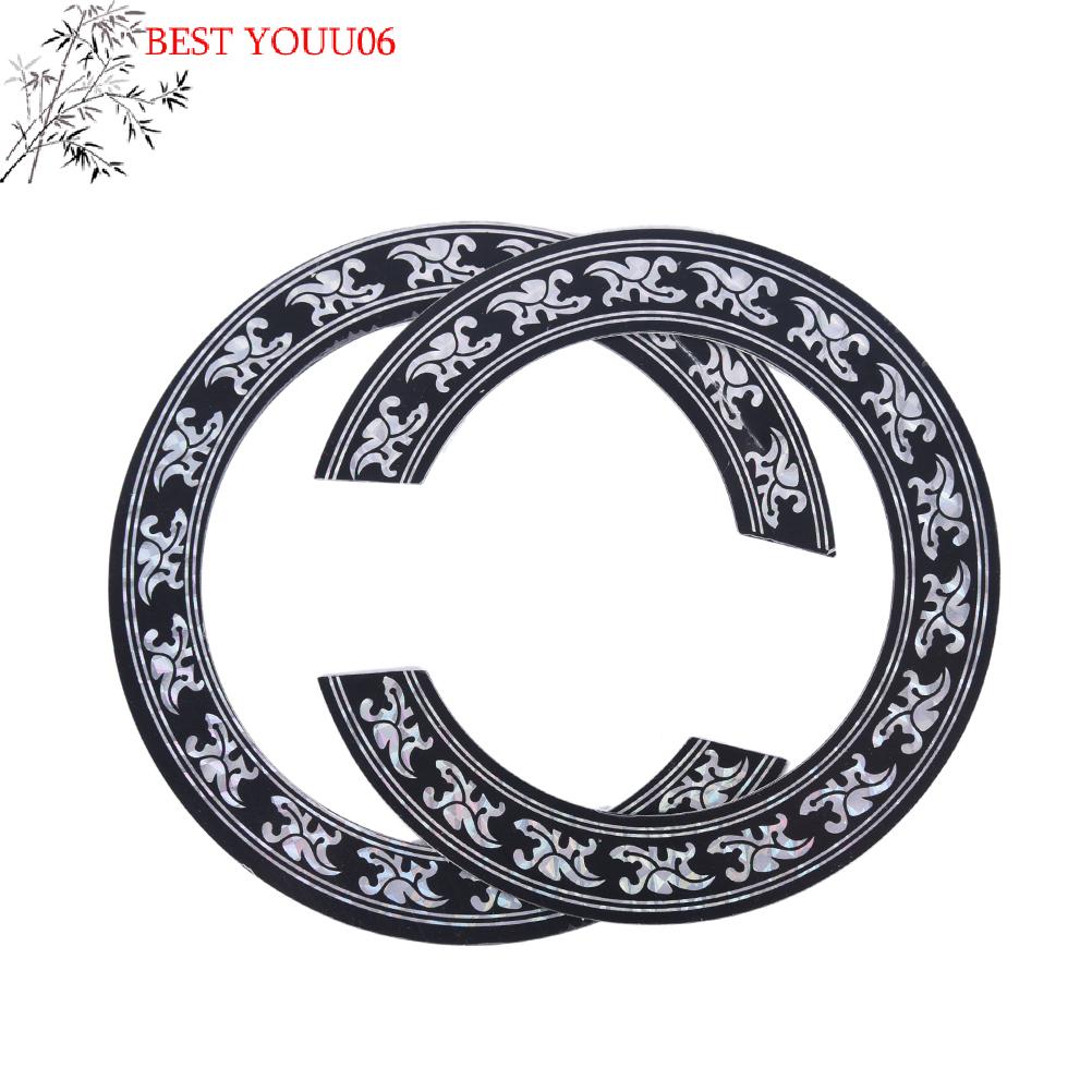 (YOUU06)IRIN 94mm 104mm Hard PVC Guitar Circle Sound Hole Rosette Inlay Decal Sticker for Acoustic Guitars Decal Parts Accessory