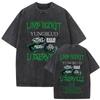 Washed Vintage Rock Band Limp Bizkit Album Graphic  Tshirt Men Women Casual Oversized Short Sleeve T Shirt Man Streetwear