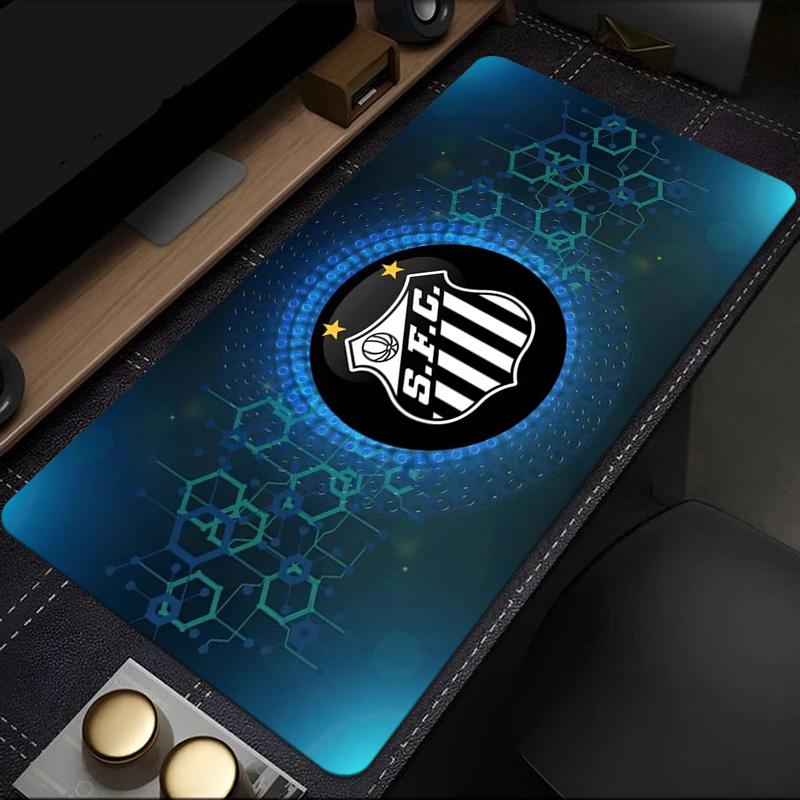Santos Futebol Emblem mouse pad, rubber base, esports desk mat, mouse pad for gamers and office use, gaming desk , easy to clean mat