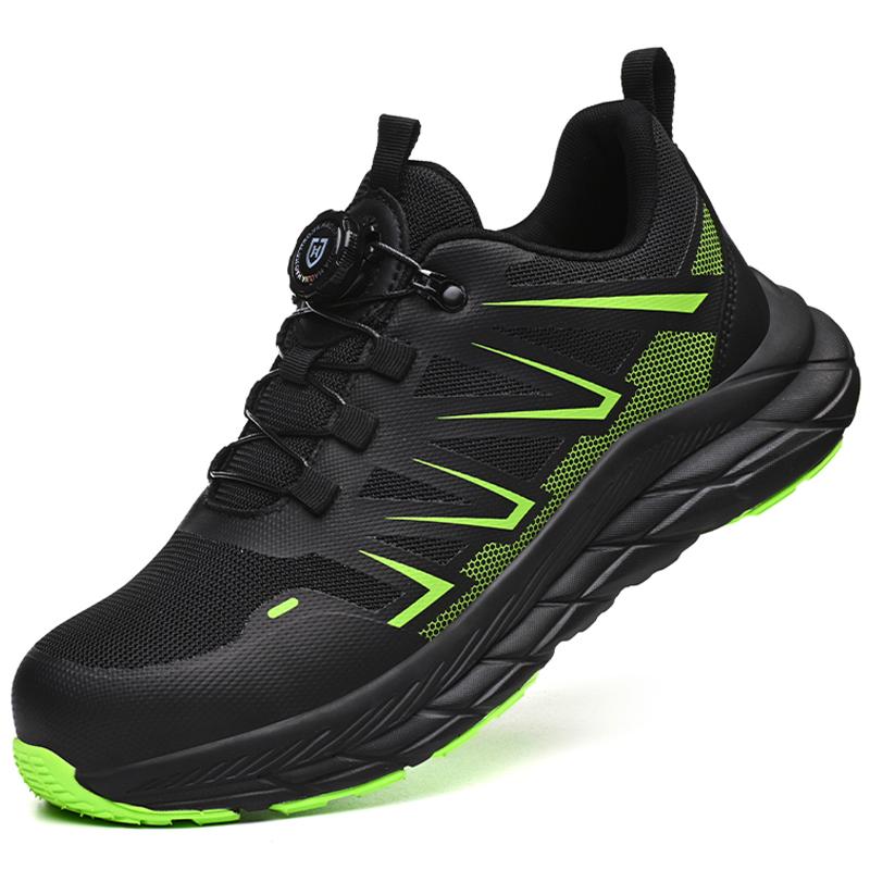 Bezpečnostní obuv s otočným knoflíkem pro muže i ženy Ochranné boty Pracovní tenisky s ocelovou špičkou Odolná proti propíchnutí Nezničitelná boty Pracovní obuv