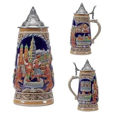 600 ml ietilpība Retro keramikas alus