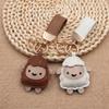 Cartoon Goat Pendant Braided Rope Goat Car Keychain Rich and Lucky Pu Sheep Keychain  Women