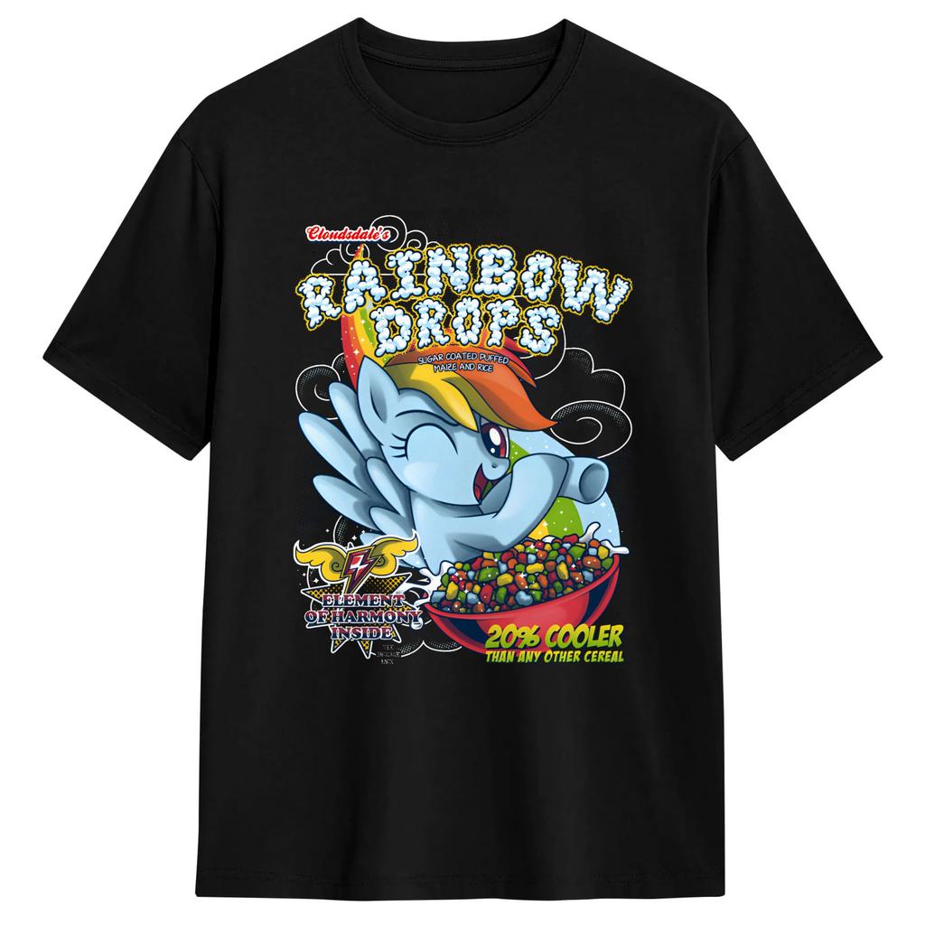 Rainbow Dash And Friends T Shirts Unisex Pure Cotton Funny TShirts Round Neck Free Hugs Tee Shirt Short Sleeve Clothes