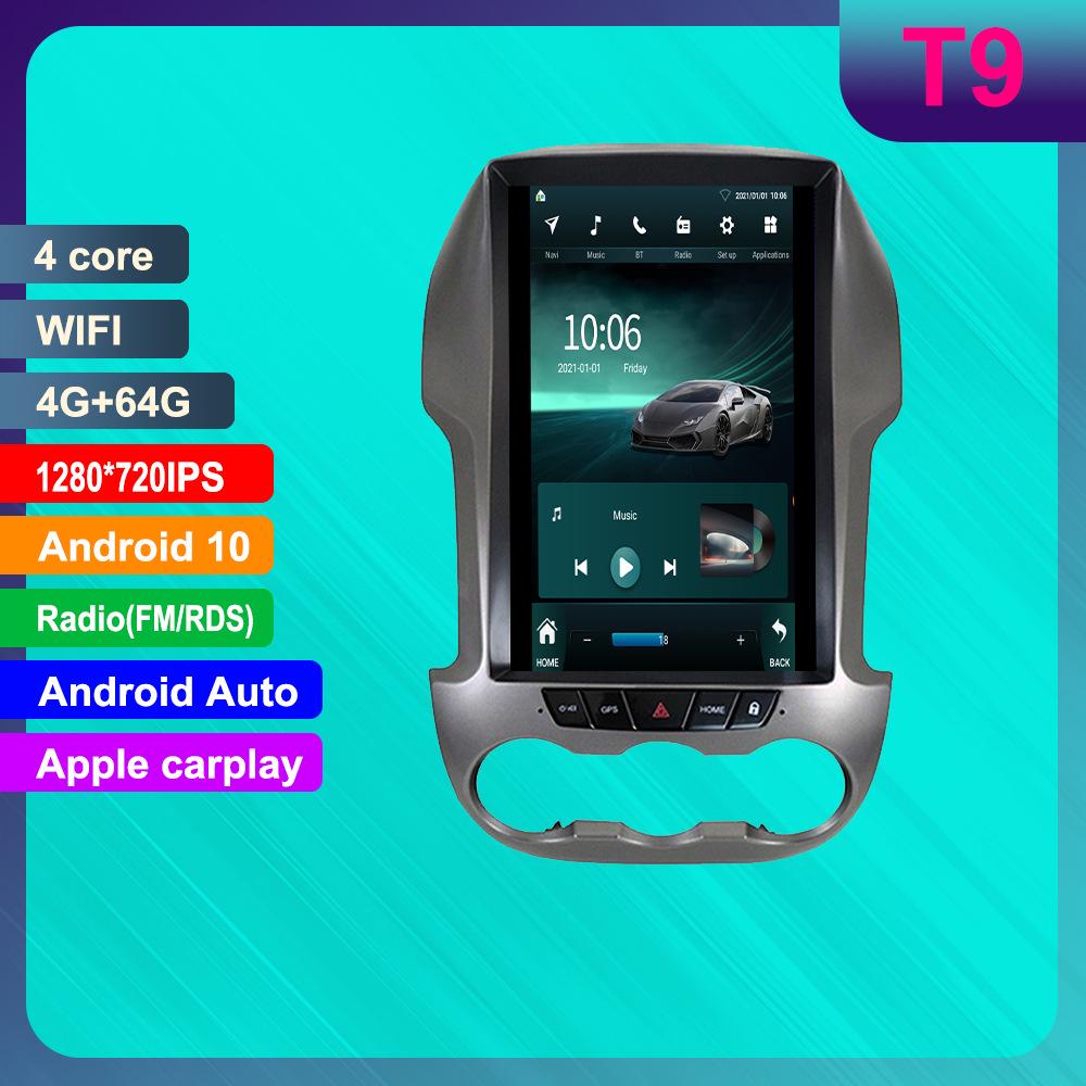 Ford Ranger Android Vertical Screen GPS Navigation with HD Reversing Camera & CarPlay