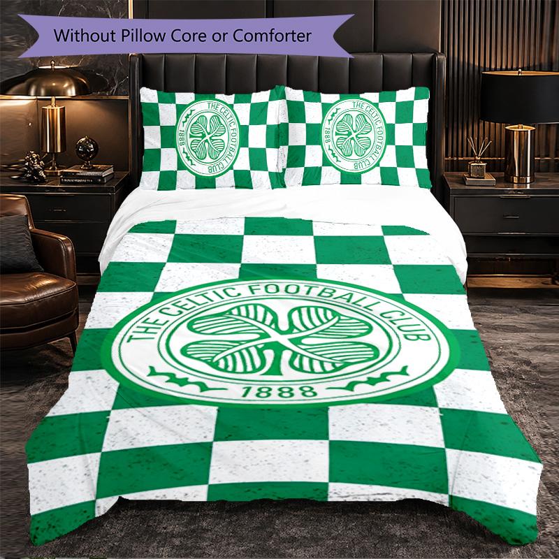 Set Biancheria da Letto Celtic FC 3 Pezzi Morbido Set Copripiumino con Federe Set Decorazione Camera da Letto per la Casa