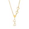 Stainless Steel Heart-Shaped Pendant Necklaces for Women Ladies Elegant and Exquisite Hollow Long Necklaces Jewelry Accessories