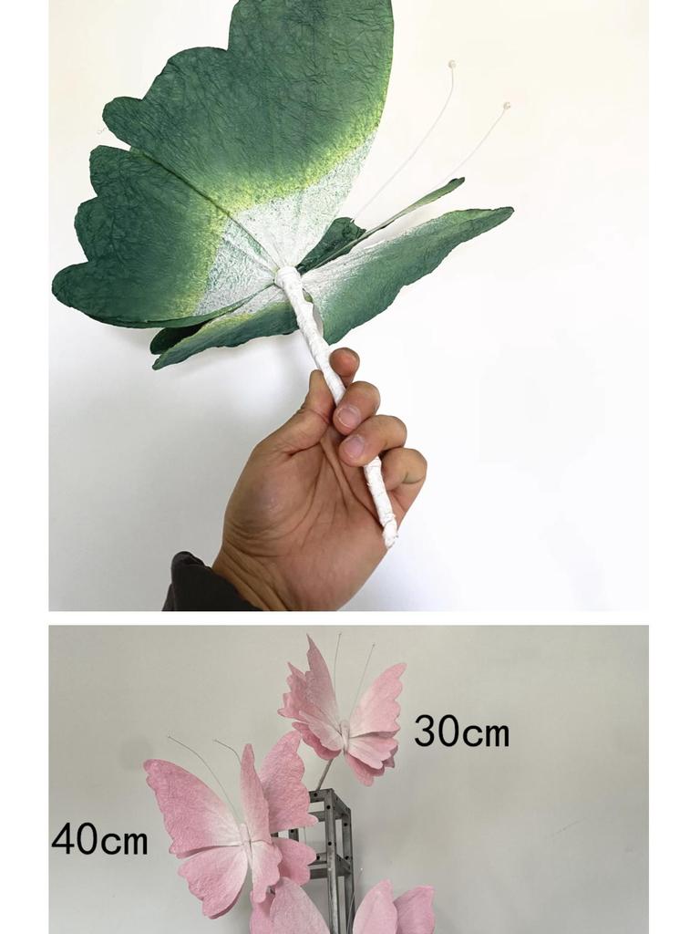 Large Pink Butterfly Art Set for Visual Merchandising, Window Decoration, Floral Display, and Hotel Landscaping
