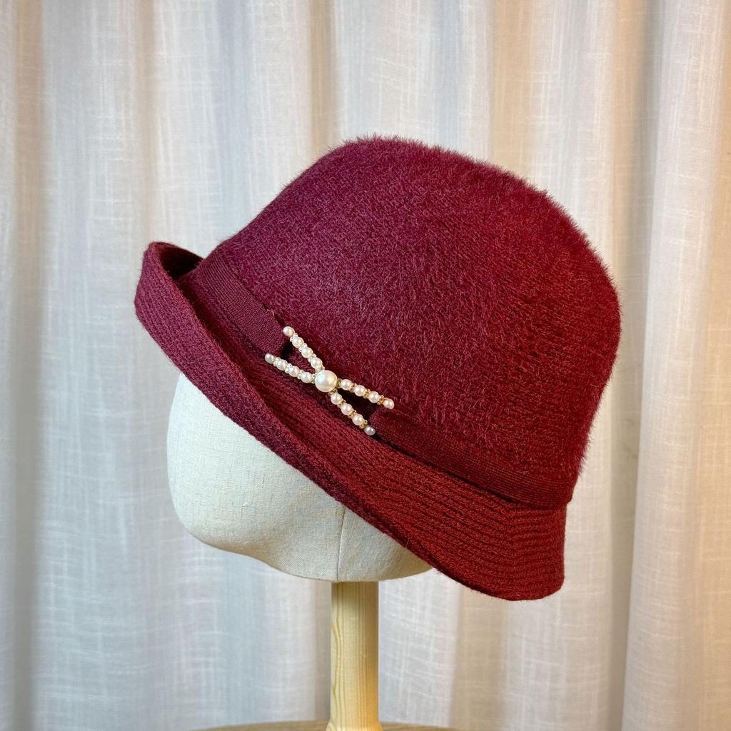 Autumn and Winter New Style Rolled Edge Fashionable Knitted Versatile Fisherman Hat Small Head Circumference Three Dimensional Warm Mother Hat