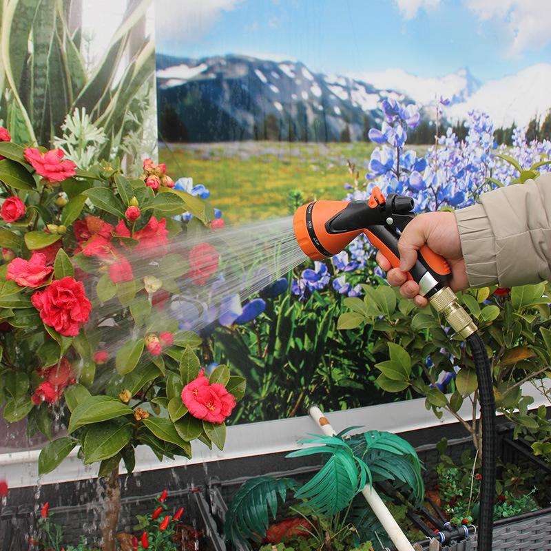 Rubberized 10-Function High-Pressure Shower Head Water Gun for Gardening & Car Wash