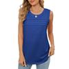 Women's Spring and Summer New Color Round Neck Loose Sleeveless T-shirt Vest Top