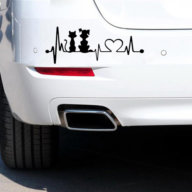 Bilklistremerker Cat Paw Print and Love The Dog Paw Print-klistremerke Motorsykler Dekorasjonsklistremerker og dekaler