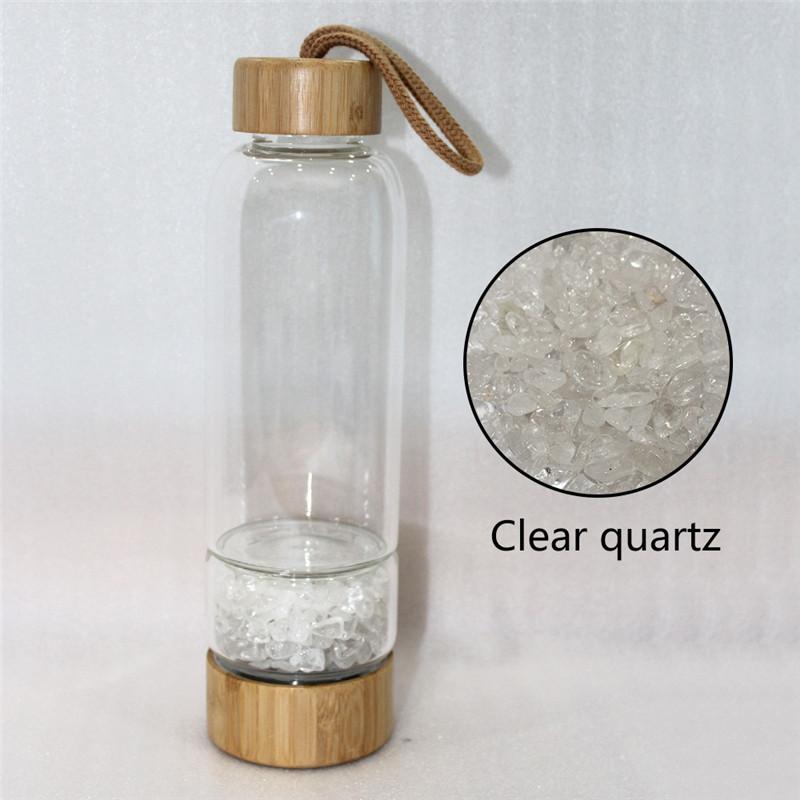 

Оптовая продажа Натуральный Кварц Неправильной Формы Кристальная Галька Бутылка Стекло Вода Галька Камень Чашка для Питья Подарок 401-500ml