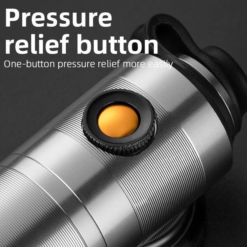 ROCKBROS 160psi Bike Pump Aluminium Alloy CNC Manual Air Inflator Pumps Barometer AV/FV Valve Ultralight Portable Bicycle Pump