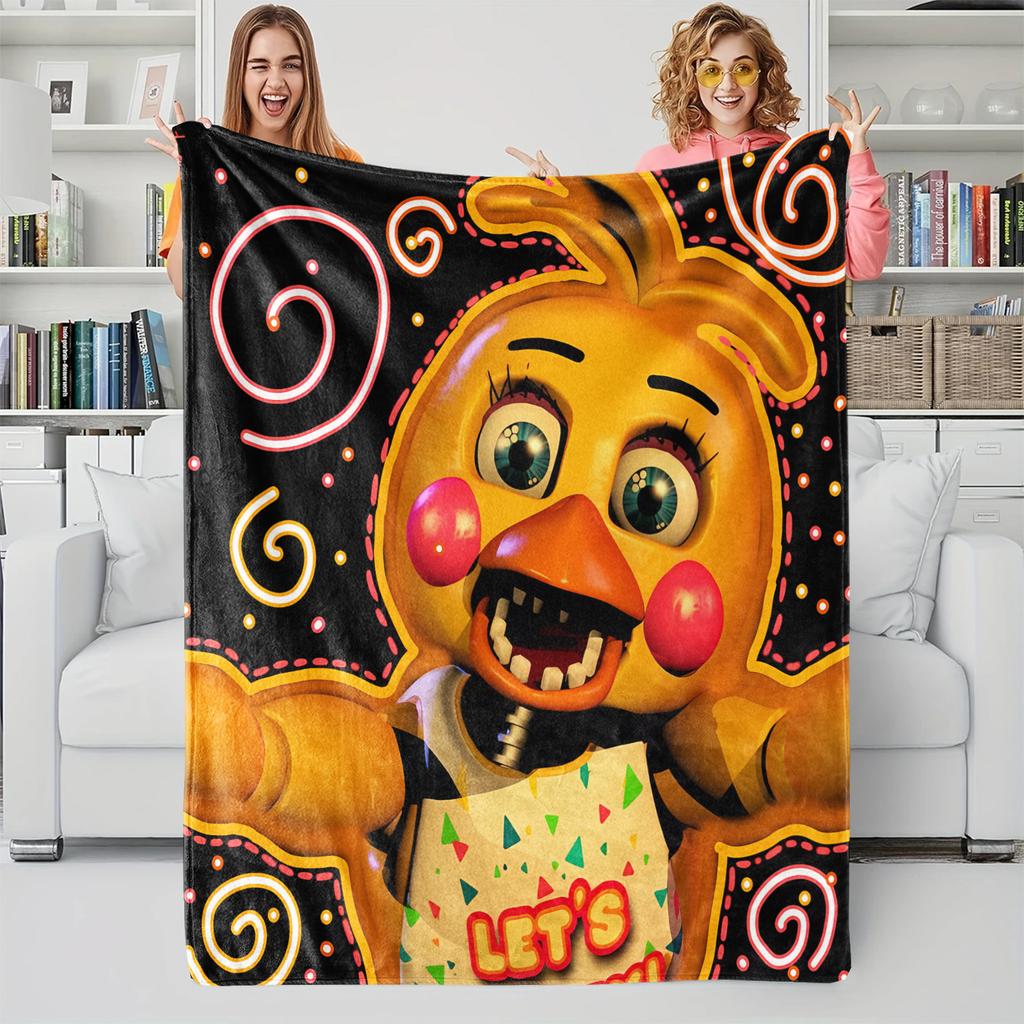 FNAF Purple Haze Flannel Blanket Soft Warm Skin-Friendly Nap Throw For Office Home Sofa Bed Cover Travel Camping Trendy Gamers