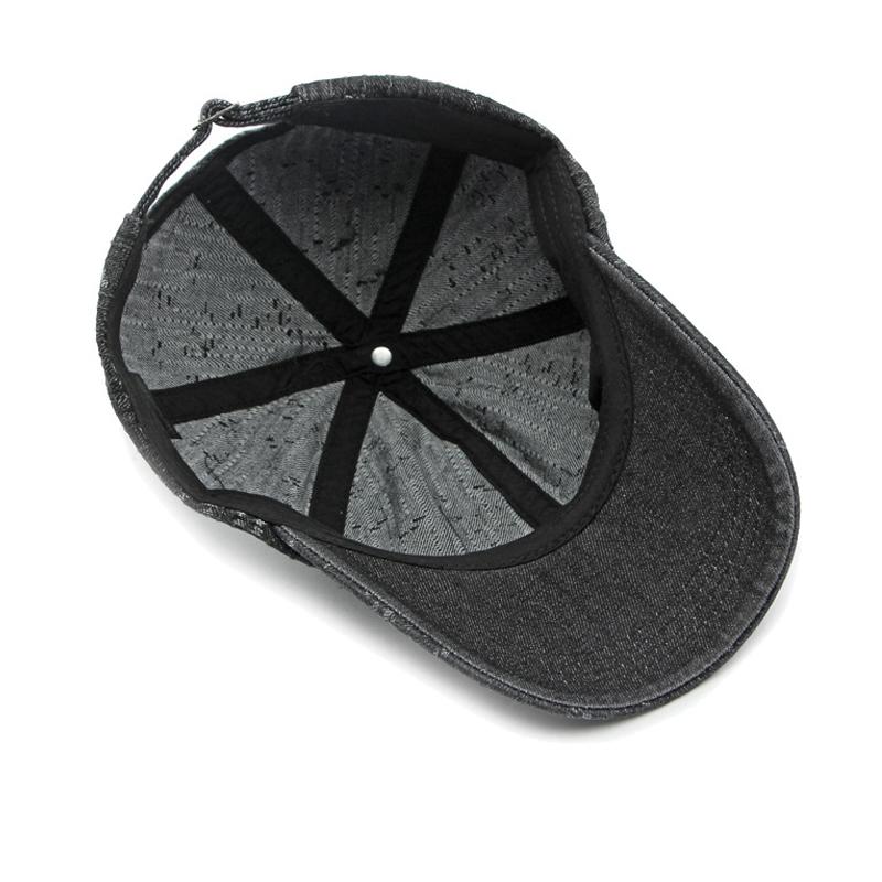 Herbst Winter Denim Baseball Kappe Frauen Jacquard Kappe Im Freien Sonnenschutz Hut Pferdeschwanz Panama Kappe