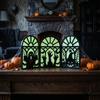 No-assembly Halloween Party Decor Glow-in-the-Dark Table Decoration, Witch Ghost Silhouette Design, Decorations Foldable Luminous Ornament,