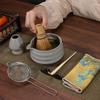 Hrubá keramická miska na matcha s hubičkou, Štětec na matcha nástroje, Japonská čajová miska, Šálek na matcha, Míchátko, Sada metliček na čaj