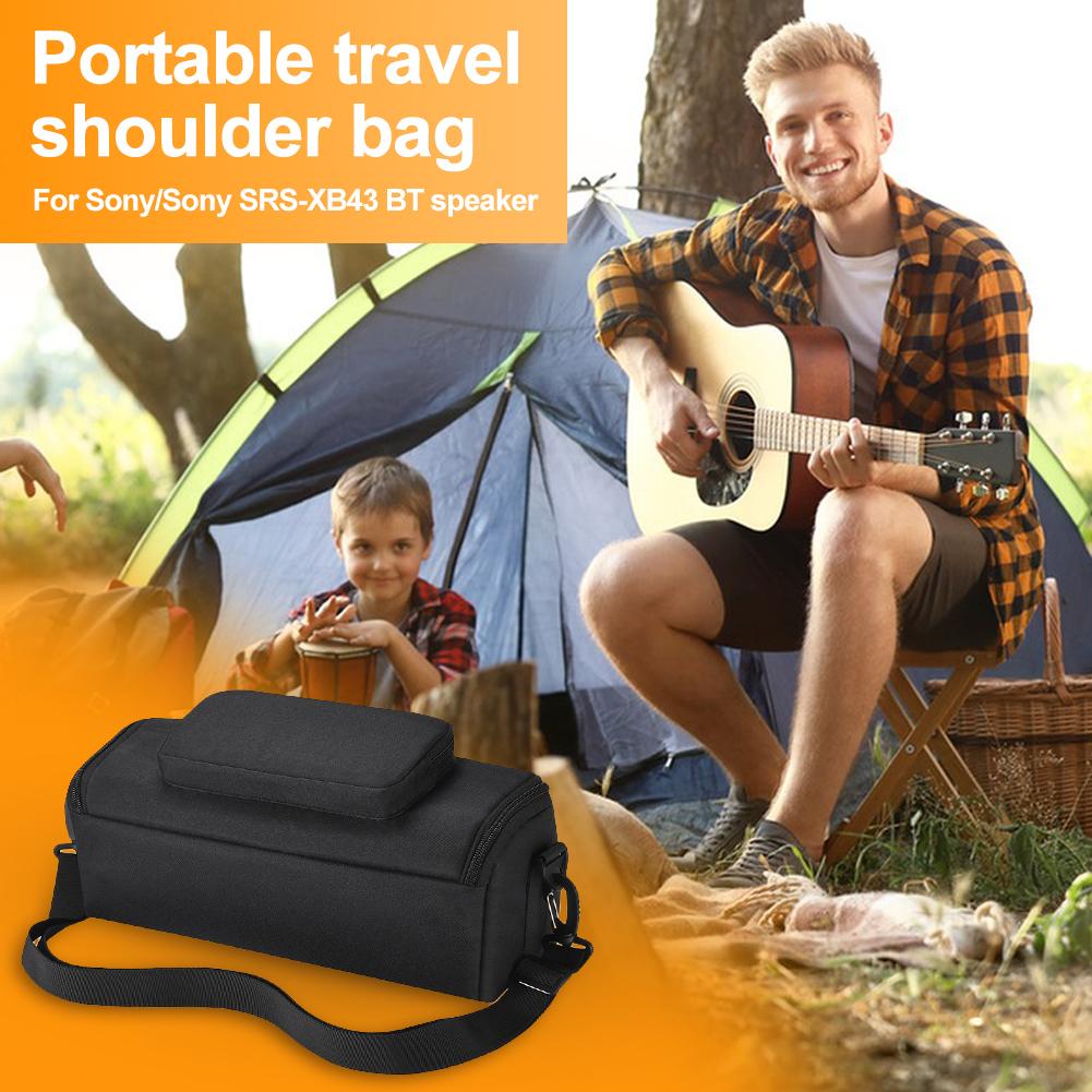 Portable Speaker Carrying Case Dustproof Travel Carrying Storage Bags Scratch-resistant with Sholder Strap for Sony SRS-XB43