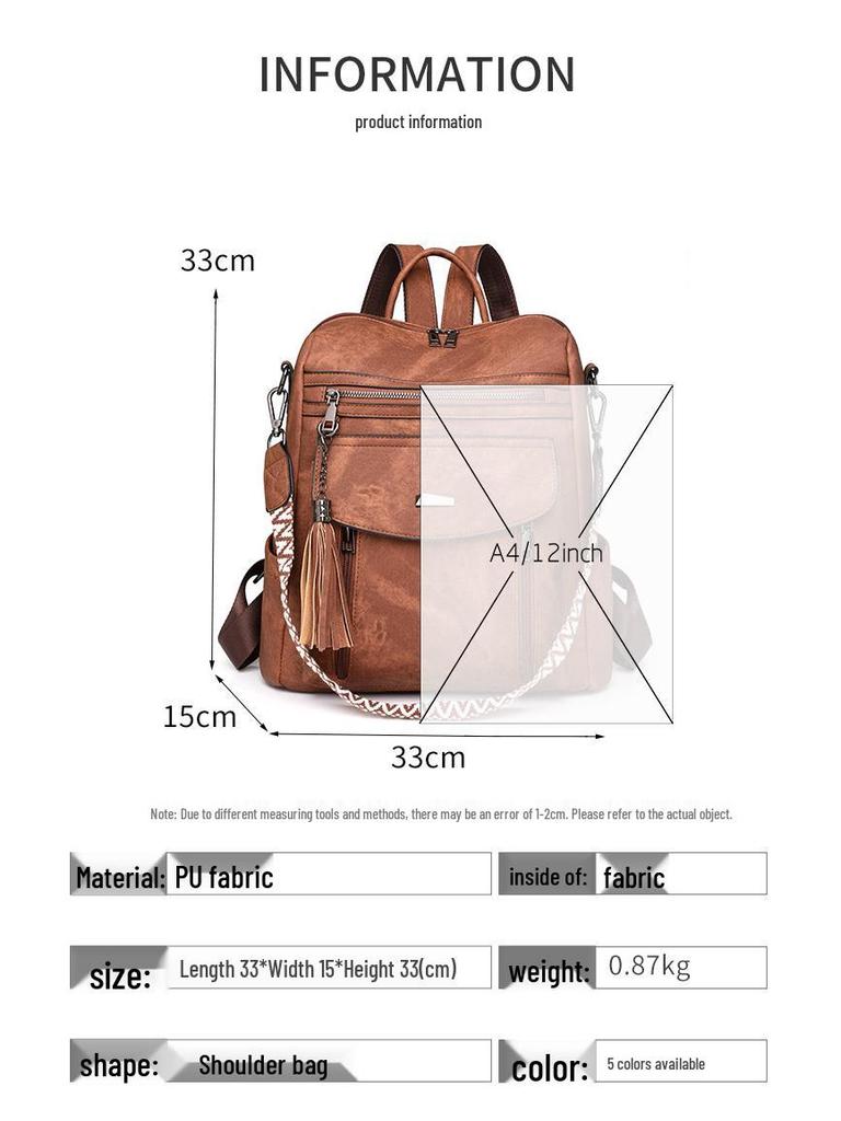 2025 Retro Style Spring Women's PU Backpack: Trendy & Multifunctional Design