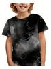 Children's Clothing T-Shirts for Boys Moon Pattern 3D Print Streetwear Short Sleeved Tops Quick-Drying T-Shirts for Children