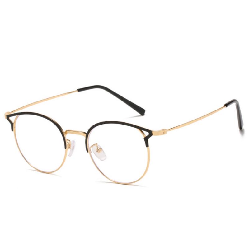 Stylish Cute Cat Eye Myopia Glasses Finished Women Men Metal Cateye Prescription Spectacles Female SPH 0 -0.5 -1.0 -1.5 To -6.0 Quality