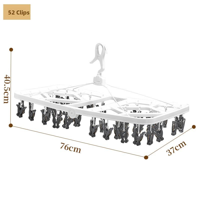 Plastic Sock Drying Rack Multi-Purpose Laundry Clamp Clothesline Holder Home Organization Bedroom Storage Rack for Socks