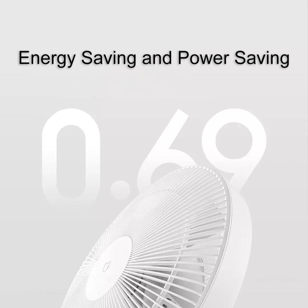 Ventilatore da Pavimento Inverter DC Intelligente MIJIA 1X Aggiornato Con 7 Pale, Flusso d'Aria Grandangolare a 140°, Basso Rumore 25,6dB, Supporto Power Bank