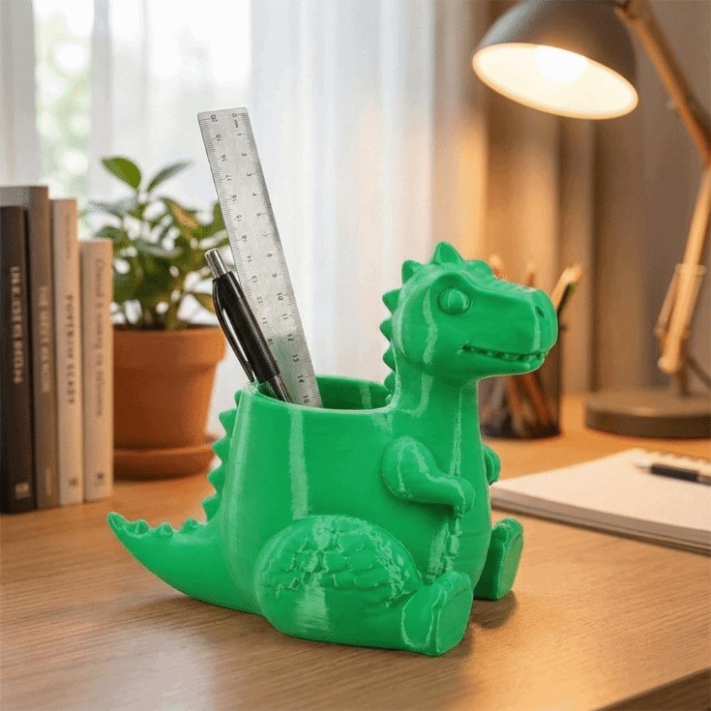 Cute Desk Organizer 3D Printed Pencil Holder Multi-Functional Dinosaur Pen Holder Desk Decor