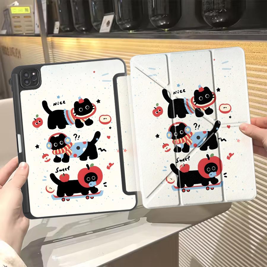 Holder Cover Tablet Case For iPad Pro 2025 Air 4 5 M3 M2 1 2 M4 11inch Mini 6 7 Pro 11th 10th 9th 8th 7th 12.9inch Cartoon Cute