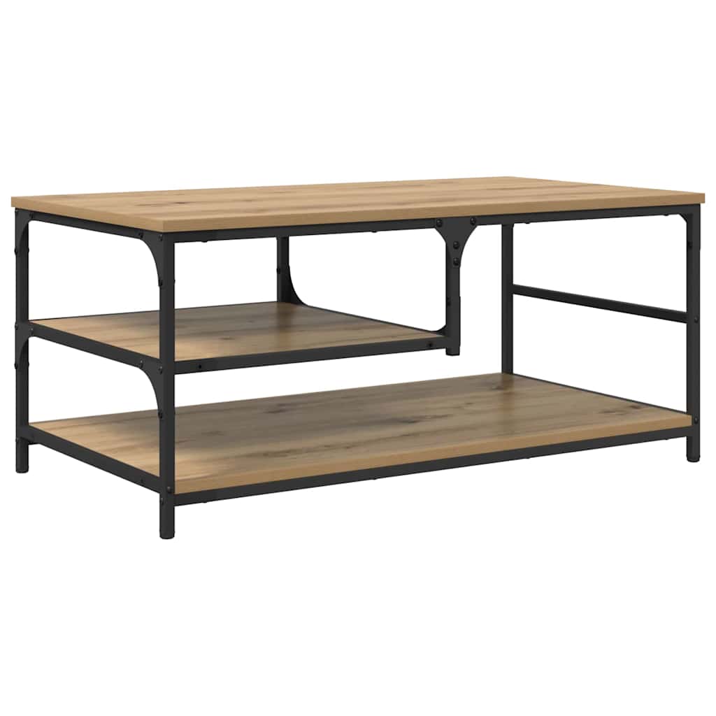Artisan Oak Coffee Table 90 x 49 x 40 cm Engineered Wood