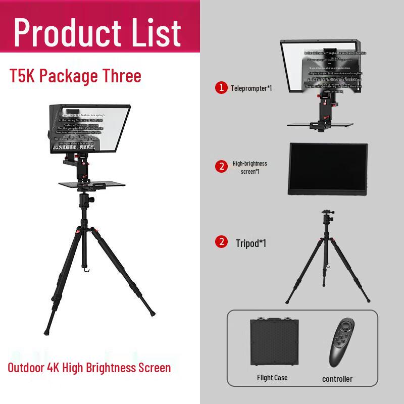 TY-T5K Mobile/Tablet Teleprompter for Studio & Camera