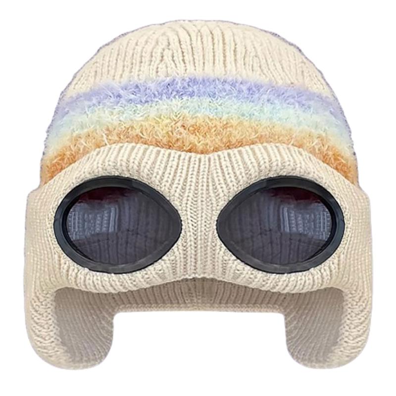Pilot Sunglasses Knitted Hat Stylish Warm Soft Comfortable Hat Fashion Hat for Winter Warmth and Fashionable